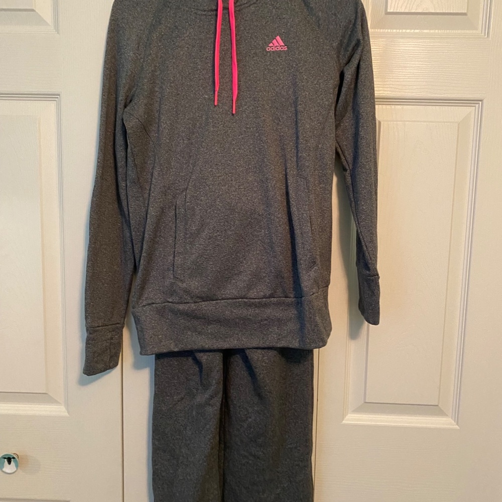 Adidas Ultimate Hoodie and Climawarm Pant Workout Set
